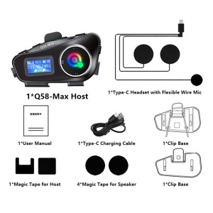 هدست بلوتوث کلاه کاسکت مدل Q58 MAX دو نفره